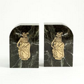 Green Marble Bookends - Golf